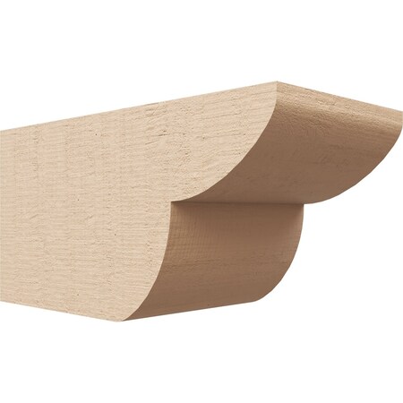 Ekena Millwork 6in. W x 6in. H x 12in. L Crestline Woodgrain TimberThane Rafter Tail, Primed Tan RFTUR06X06X12CRERCPR